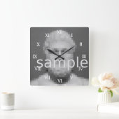 Foto-Wanduhr | Bild hier hinzufügen Quadratische Wanduhr (Zuhause)