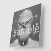Foto-Wanduhr | Bild hier hinzufügen Quadratische Wanduhr (Winkel)