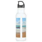 Foto Wasser Flasche Ihre Fotos und Text Edelstahlflasche (Rückseite)