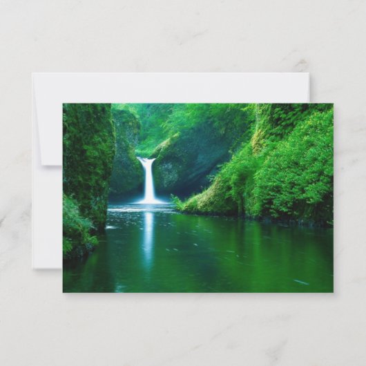 Foto Wasserfall Landschaft - Ankündigung 3x5Hochze (Rückseite)