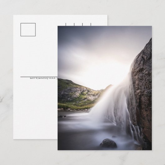 Foto Wasserfall Landschaft Feiertagspostkarte (Vorne/Hinten)
