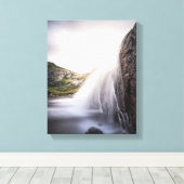 Foto Wasserfall Landschaft Leinwanddruck (Insitu (Holzboden))
