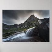 Foto Wasserfall Landschaft Poster (Vorne)