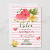 Foto Wasserfarbe Eins in einem Melone Erstgeburt Einladung (Vorderseite)