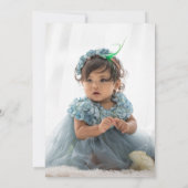 Foto Wasserfarbe Eins in einem Melone Erstgeburt Einladung (Rückseite)