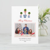 Foto Wasserfarbe Feiertagskarte (Stehend Vorderseite)