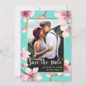 Foto Wasserfarbe Kirsche Blossom Save the Date (Vorderseite)