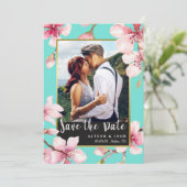 Foto Wasserfarbe Kirsche Blossom Save the Date (Stehend Vorderseite)