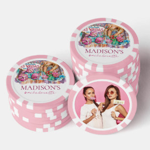 Foto Wasserfarbe Las Vegas Bachelorette Pokerchips