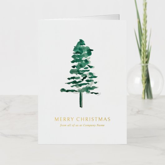 Foto Wasserfarbe Pine Tree Weihnachten (Vorderseite)