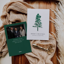 Foto Wasserfarbe Pine Tree Weihnachten