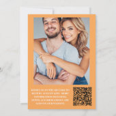 Foto Wasserfarbe Rosa Orange Wildblumen Hochzeit Einladung (Rückseite)