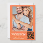 Foto Wasserfarbe Rosa Orange Wildblumen Hochzeit Einladung (Rückseite)