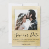 Foto Wasserfarbe Save the Date | Gelb (Vorderseite)