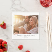 Foto Wasserfarbe Strip Hochzeitscocktail Napkins Serviette (Beispiel)