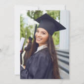 Foto Wasserfarbe Weibliche Zahnärztin Abschluss Einladung (Rückseite)