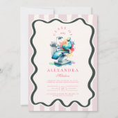 Foto Wasserfarbe Weibliche Zahnärztin Abschluss Einladung (Vorderseite)