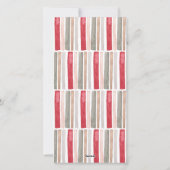 Foto Wasserfarben Streifen Feiertagskarte (Rückseite)