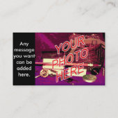 Foto-Wasserzeichen-Hintergrundschablone Visitenkarte (Rückseite)