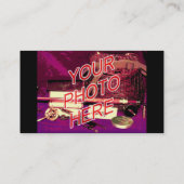 Foto-Wasserzeichen-Hintergrundschablone Visitenkarte (Rückseite)