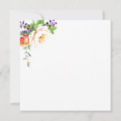 Foto Watercolor Apricot Grünes Blumengebirge Botan Einladung (Rückseite)