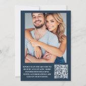 Foto Watercolor Floral William Morris Wedding Einladung (Rückseite)