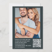 Foto Watercolor Greenery Eucalyptus Wedding Einladung (Rückseite)