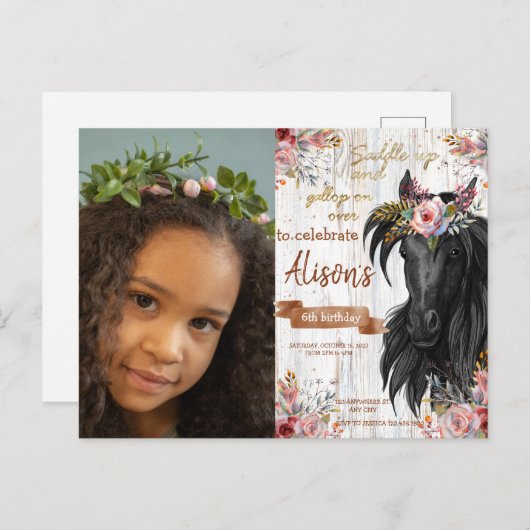 Foto Watercolor Postkarte (Vorne/Hinten)