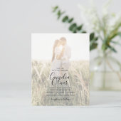 FOTO WEDD INVITE Pink Lila Lavendel Gold INK (Stehend Vorderseite)