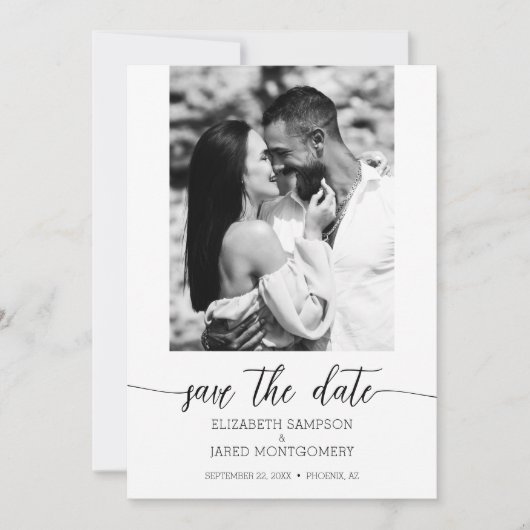Foto Wedding Black Save The Date (Vorderseite)