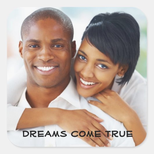 Foto Wedding Brautparty Moderne Verlobung Quadratischer Aufkleber (Vorderseite)