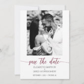 Foto Wedding Burgundy Save The Date (Vorderseite)