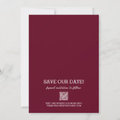Foto Wedding Burgundy Save The Date (Rückseite)