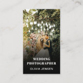 Foto Wedding Collage Fotograf QR Code Frame Visitenkarte (Vorderseite)