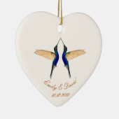 Foto Wedding Coronet Hummingbirds Keramik Ornament (Rechts)