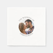 Foto Wedding Couple Paper Napkin Serviette (Vorderseite)