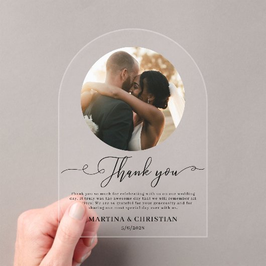 Foto Wedding Danke Arch Acryleinladungen (Insitu (Handheld))