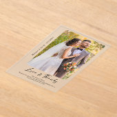 Foto Wedding Danke Mattiert Acryleinladungen (Ablage )