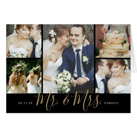 Foto Wedding Dankeschön Card (Vorderseite (Horizontal))