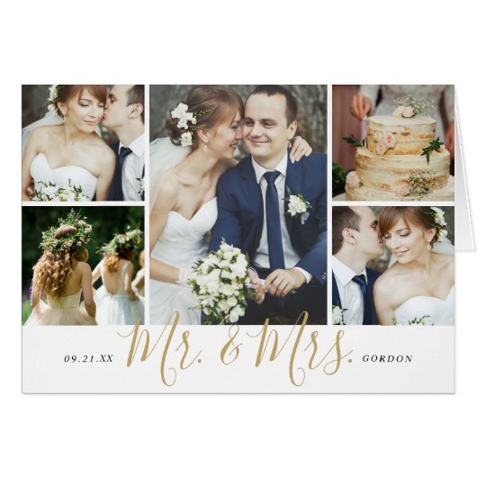 Foto Wedding Dankeschön Card (Vorderseite (Horizontal))