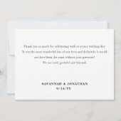 Foto Wedding Dankeskarten Dankeskarte (Rückseite)