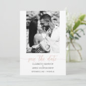 Foto Wedding Dusty Pink Save The Date (Stehend Vorderseite)