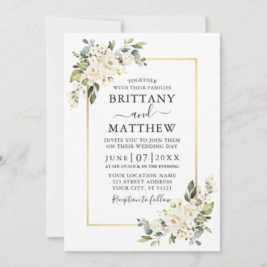 Foto Wedding Einladung (Vorderseite)