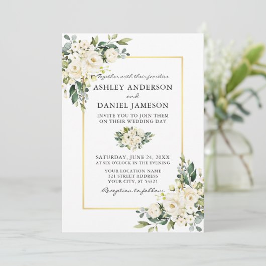 Foto Wedding Einladung (Stehend Vorderseite)