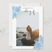 Foto Wedding Einladung - Blue Hydrangeas (Vorderseite)