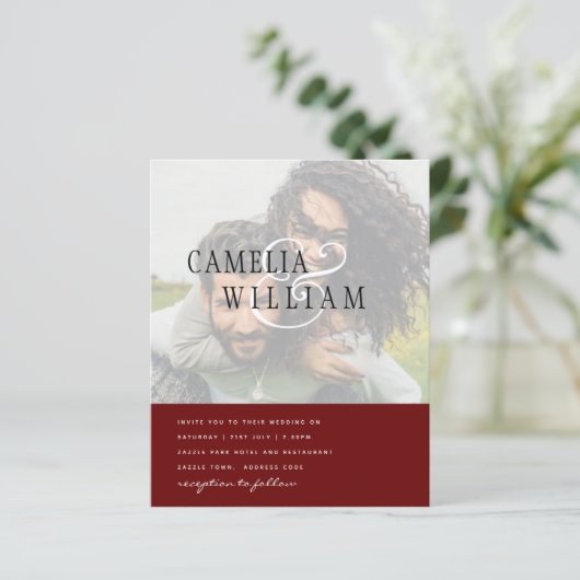 FOTO Wedding Einladung Verlobung Save the Date (Stehend Vorderseite)