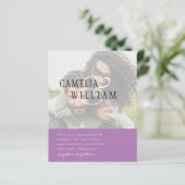 FOTO Wedding Einladung Verlobung Save the Date (Stehend Vorderseite)