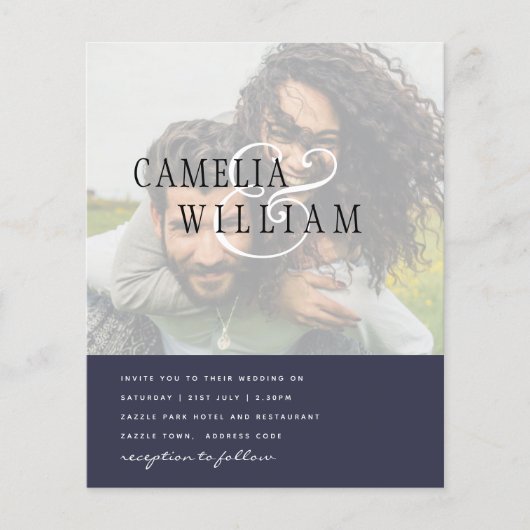 FOTO Wedding Einladung Verlobung Save the Date Flyer (Vorne)