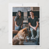 Foto Wedding Elopement Card mit modernem Script Ankündigung (Vorderseite)