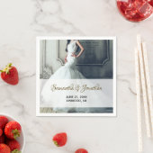 Foto Wedding Empfang Cocktail Papier Napkins Serviette (Beispiel)